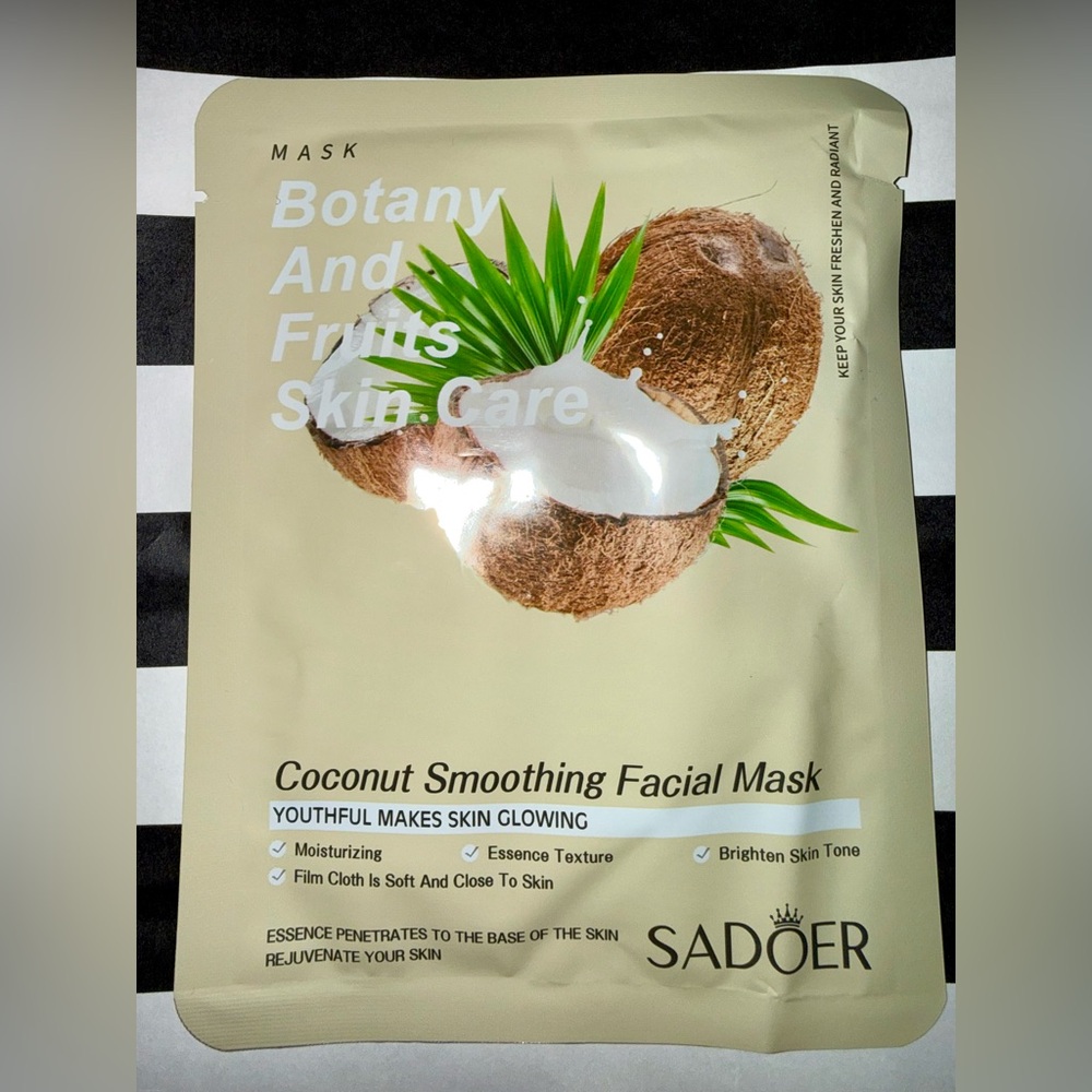 🤍Sadoer 🥥 Coconut Smoothing Facial Mask - Juicy Pack! ⭐️